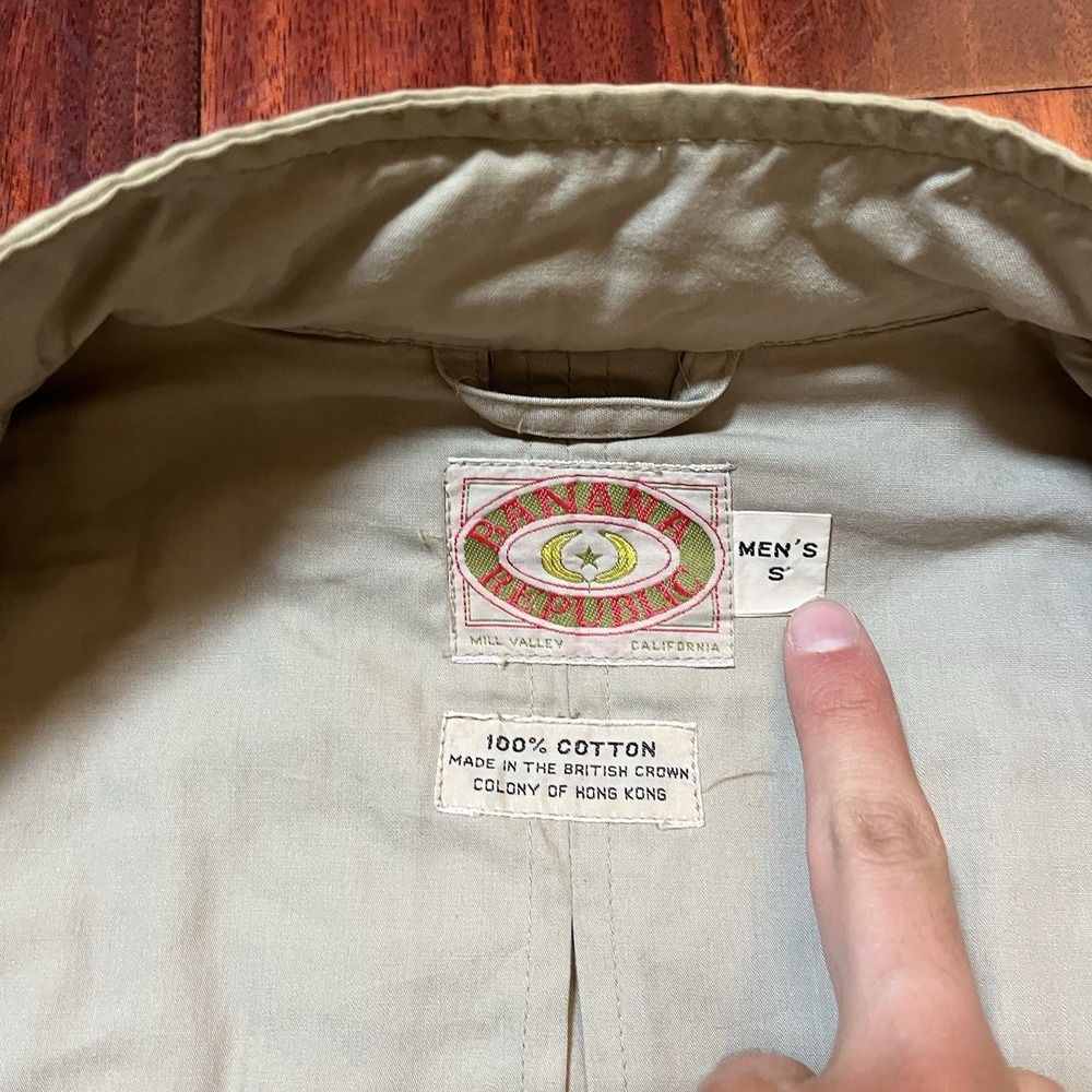 Vintage Banana Republic Safari Hooded Bush Vest Khaki Utility Travel 80s Small